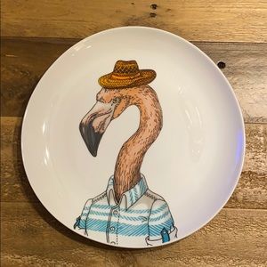 West Elm Dapper Animal Plate Flamingo
